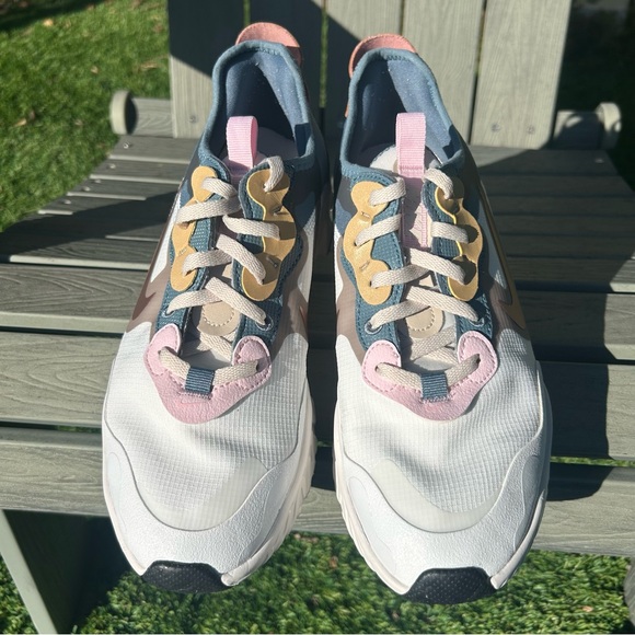 Nike React Art3mis Blue Arctic Pink Women's Sz 9 Sneakers Shoes CZ1148-100 White